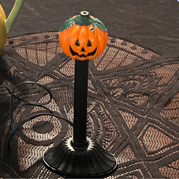 Holiday Vintage Halloween Blow Mold Pumpkin Head Drip Candle Stick Window Green Top Poshmark